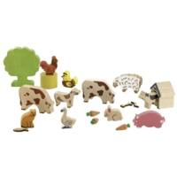 Les Animaux de la Ferme - 20 pièces en bois - JEUJURA
