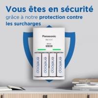 Eneloop Chargeur Basic BQ-CC51E Pour 2 ou 4 Piles AA/AAA (Sans Piles)