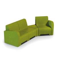 Pouf RUBY d'angle à 45° et 90° en tissu - Mobilier - Collectivité