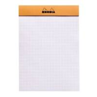 Bloc Agrafé N°13 10,5x14,8 cm 80 Feuilles Petits Carreaux 5x5 80g - Orange