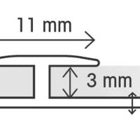 Profil de jonction alu ép.3 mm - 122 cm - Gedimat - NORDLINGER