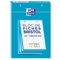 Bloc de 30 Fiches Bristol Perforées 2.0 A5 Q5/5 Bordures couleurs aléatoires