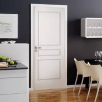 Bloc-porte alvéolaire postformé SEVIAC à peindre à recouvrement Hui.EVO+ de 50 à 72 mm - 204 x 83 cm - Gedimat