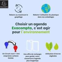 Recharge Exatime 14 semainier millésimé 2 pages par semaine 16 mois 126x81 mm