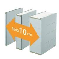 Classeur gain de place Zero Max A4 extensible jusqu'à 10 cm Gris