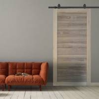Porte seule à recouvrement MANOSQUE plaqué bois fraké brut - 204 x 73 cm - Gedimat