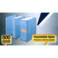 Classeur gain de place Zero Max A4 extensible jusqu'à 10 cm Bleu