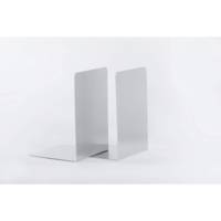 Lot de 2 Serre-livres en aluminium 12 x 12 x 17 cm Aluminium - MAUL