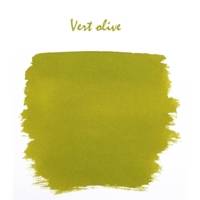 Flacon Encre 10ml Plume Dessin et Roller Vert olive - HERBIN