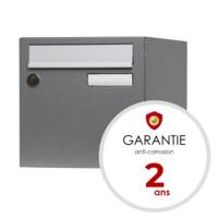 Boîte aux lettres PLANETE 1 porte - gris moucheté - Gedimat - RENZ