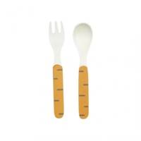 Cuillère et Fourchette (sans Packaging) décor fruit ou légume - Lot de 3