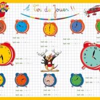 Sous main éducatif 30x42 J'apprends l'heure