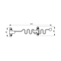 Entrebailleur de fenêtre 1/2 vantaux chromé - Gedimat - THIRARD