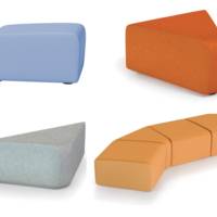 Pouf RUBY d'angle à 45° et 90° en tissu - Mobilier - Collectivité