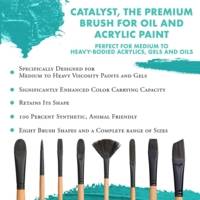 Pinceau artiste CATALYST manche long plat 12