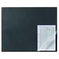 Sous-main Rectangulaire avec Rebord de Protection et Rabat Transparent 65 x 50 cm Noir - DURABLE