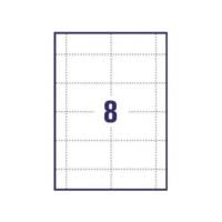 Pochette de 200 étiquettes pour badges à clip plastique format 5,5 x 8,6 cm