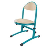 Chaise HÉLIA HR assise et dossier bois Blueprotech® piètement époxy - T1 à T3 - Jaune RAL 1003 - MOBIDECOR