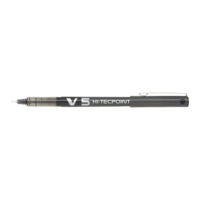 Stylo roller Hi-Tecpoint V5 Encre liquide Pte Fine Noir - Pilot