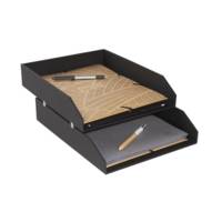 Lot de 2 corbeilles à courrier OfficeByMe - Noir