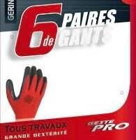 Gant tricoté polyester tous travaux rouge latex noir - Gedimat