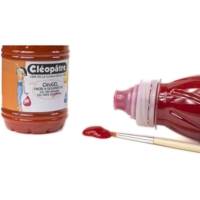 Lot de 6 flacons en 250 ml Aquarel'Gel , Jaune Primaire, Rouge Vif, Bleu Primaire, Vert Sapin, Noir, Sépia Terre de Sienne - CLÉOPÂTRE