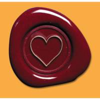 Sceau à vis avec manche en bois vernis ( Symbole) - coeur - HERBIN