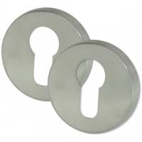 Rosace MEDIUM finition inox mat avec trou de serrure - Gedimat - DT 2000