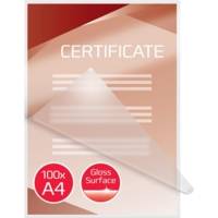 Lot de 100 pochettes de plastification A4 brillant 2x80 microns