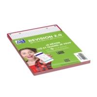 Paquet de 32 Fiches Bristol revision 2.0 Perforées 148x210 mm A5 Q5/5 rouge