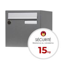 Boîte aux lettres PLANETE 1 porte - gris moucheté - Gedimat - RENZ
