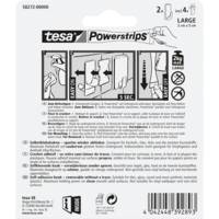 Pack 2 Crochets Powerstrips LARGE Rectangle 2Kg Blanc