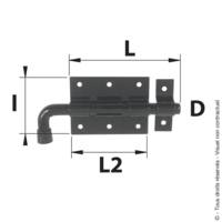 Verrou pistolet + gâche noire Ø10 mm - Gedimat - AFBAT