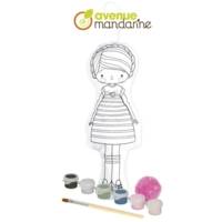 Poupée à peindre, Laureen - Rose