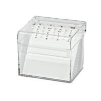 Boîte à fiches Acrylique Transparent A7 avec intercalaires