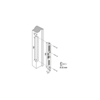 Butée fixe fercot plot droite 190x18x13mm - Gedimat - THIRARD