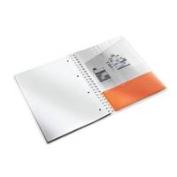 Cahier WOW A4 80 pages ligné Bleu métallisé - LEITZ