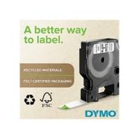 Ruban D1 Vinyle Etiquette HP  Blanc sur Rouge 12 mm x 3m