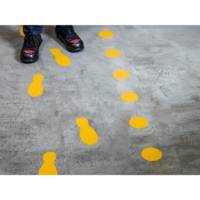 Paire 2 Emprunte de marquage "Pied" jaune