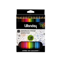 Boite de 18 crayons de couleur de 18 cm - WONDAY