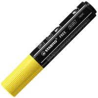 Marqueur pointe large FREE acrylic T800C jaune - STABILO