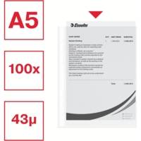 Sachet de 100 pochettes perforées Economy A5 PP grainée 0,05 mm Transparentes