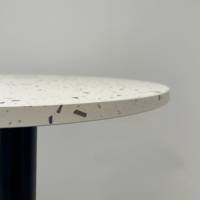 Table pied noir Ø120cm terrazzo cassata - intérieur - RestooTab