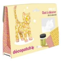Décopatch Kit papier mâché "Chat", 5 pièces