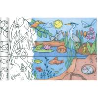 Rouleau de papier Affiche Graffy Roll pré-imprimée 5m x 35cm Ecosystème - AVENUE MANDARINE