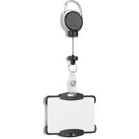 Porte-badge avec enrouleur EXTRA STRONG pour carte au format 54 x 87 mm noir