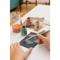 Flacon 45ml Peinture Acrylique Setacolor Cuir PAILLETTE IRIDESCENT