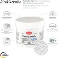 Pâte structurée fine, blanc, 1.200 g - VIVA DECOR
