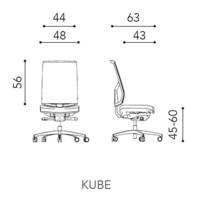 Fauteuil KUBE haut assise/dossier tapissés – ArtProg