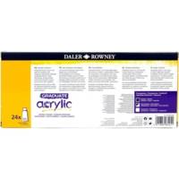 Set 24 Tubes 22ml Peinture Acrylique Graduate - DALER ROWNEY